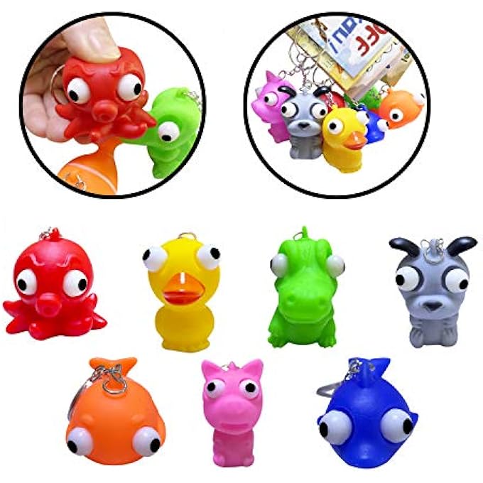 Kiddokids 28 Valentines Day Gift Cards with Popping out Eyes Stress Relief Pop Eyes Squeeze for Kids School Classroom Valentines Exchange Gift - Image 5