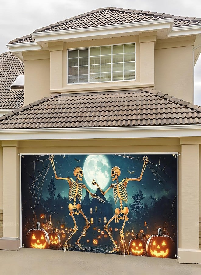 THISFIND 6 x 13 ft Halloween Garage Door Decorations Halloween decorations Witch Door Cover, Hanging Banner, Cauldron Backdrop Mural for Home, Outdoor, Indoor, Spooky Party, Wall, Window (Skull-2) - Image 4