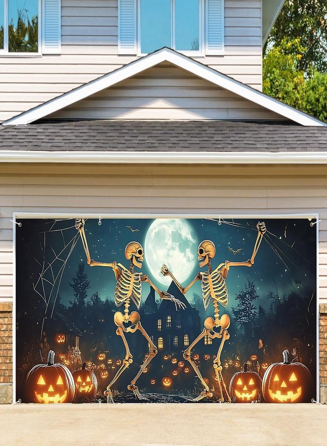 THISFIND 6 x 13 ft Halloween Garage Door Decorations Halloween decorations Witch Door Cover, Hanging Banner, Cauldron Backdrop Mural for Home, Outdoor, Indoor, Spooky Party, Wall, Window (Skull-2) - Image 1