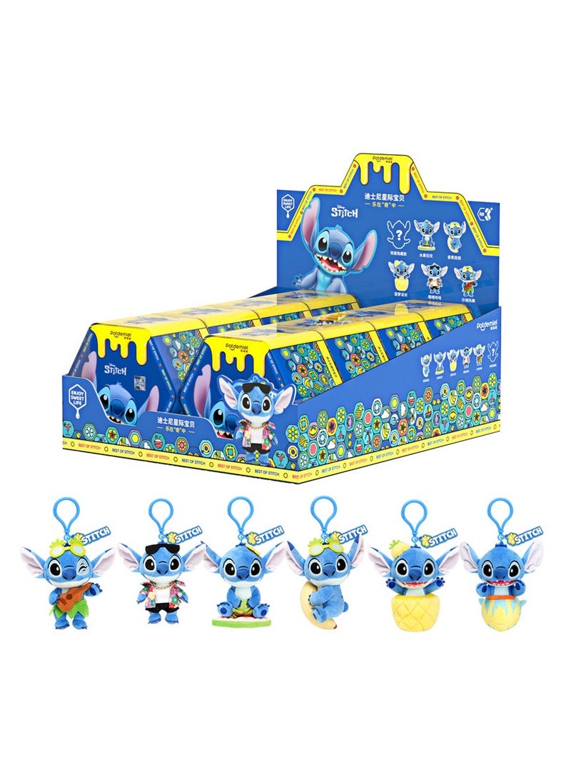 Disney Animation Kawaii Stitch Surprise Box Blind Box Pendant Stitch Doll Keychain School Bag Pendant Gift For Boys And Girls  8pcs with box  - Image 1