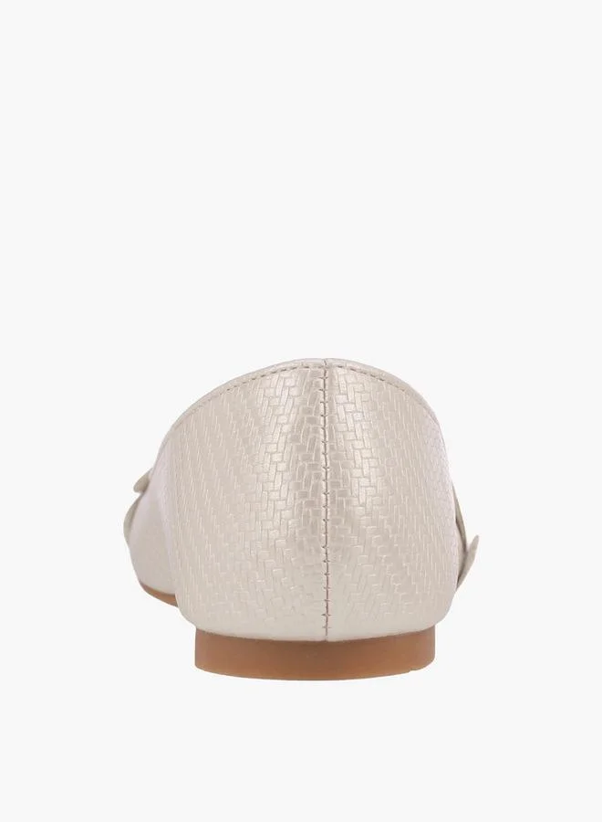 Flora Bella By Shoexpress WHITE Flora Bella Girls Applique Detail Ballerina Shoes for Women | Best Price UAE
