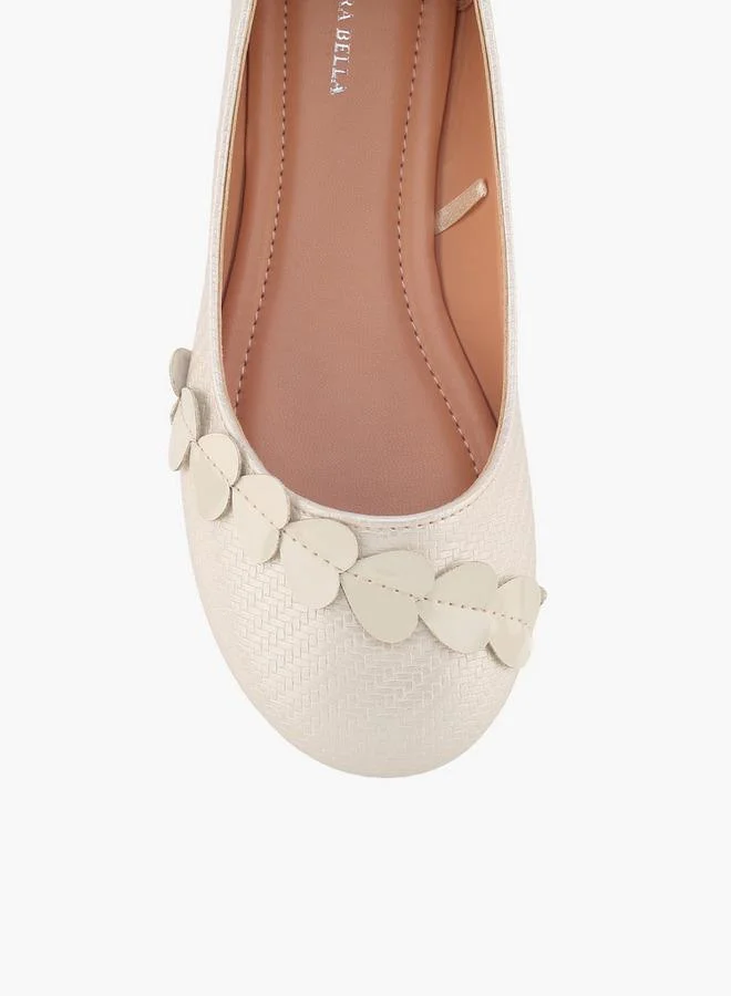 Flora Bella By Shoexpress WHITE Flora Bella Girls Applique Detail Ballerina Shoes for Women | Best Price UAE