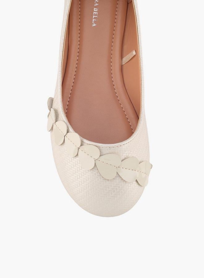 Flora Bella By Shoexpress Flora Bella Girls Applique Detail Ballerina Shoes - Image 4