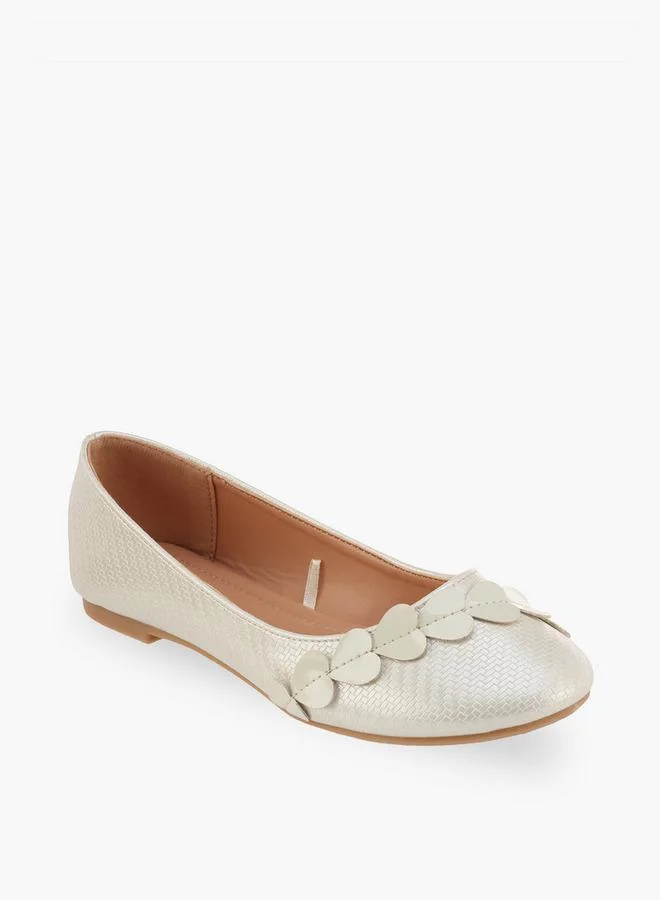 Flora Bella By Shoexpress WHITE Flora Bella Girls Applique Detail Ballerina Shoes for Women | Best Price UAE