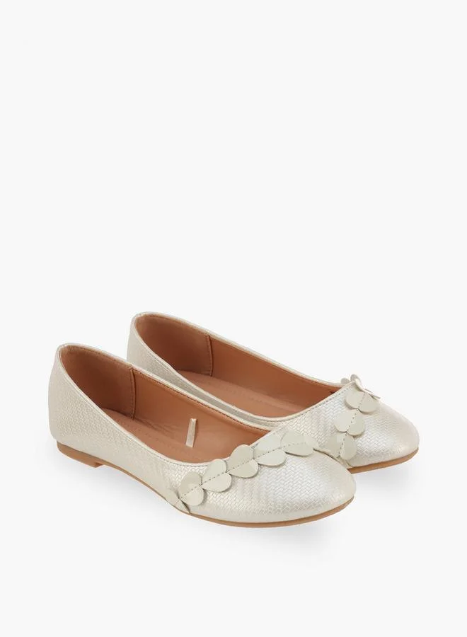 Flora Bella Girls Applique Detail Ballerina Shoes