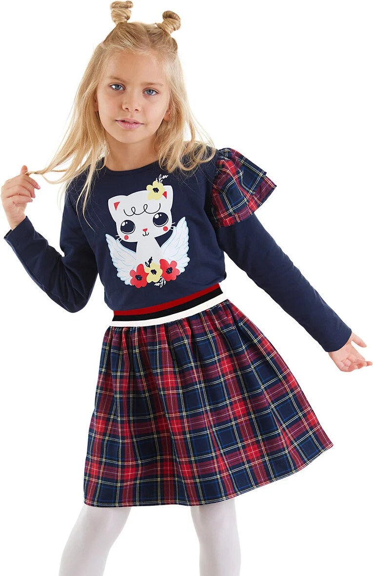 Denokids Plaid Skirt Dress