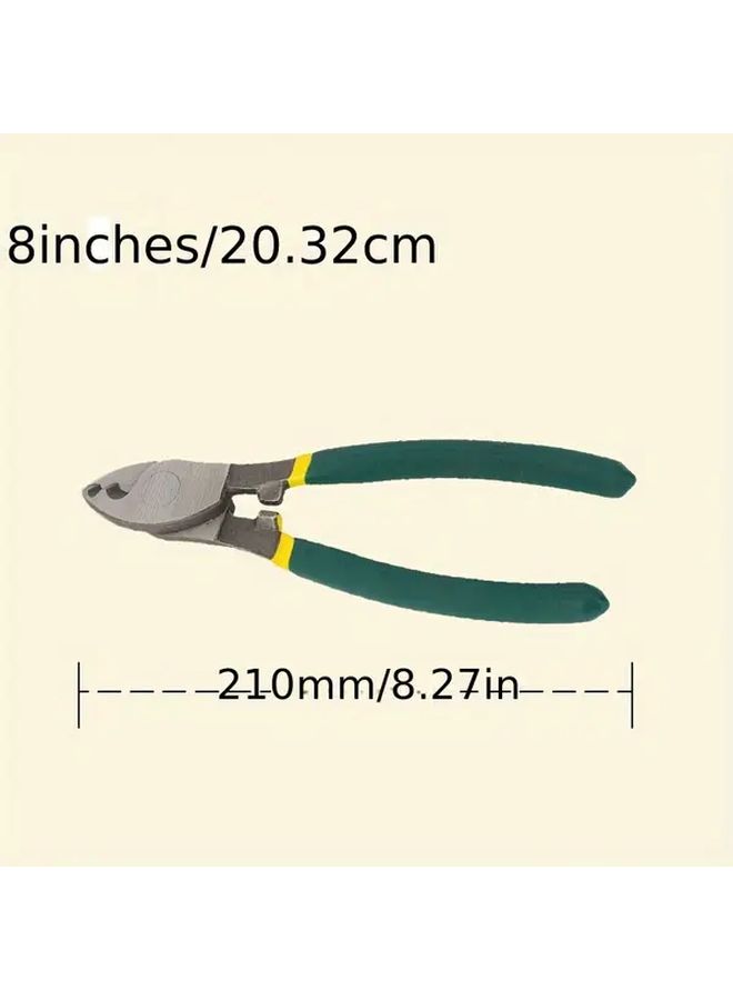 8 Inch High Carbon Steel Cable Cutting Pliers Professional Wire Cutters Electrician Tools Insulated Grip Handle Precision Electrical Line Trimming - Image 2