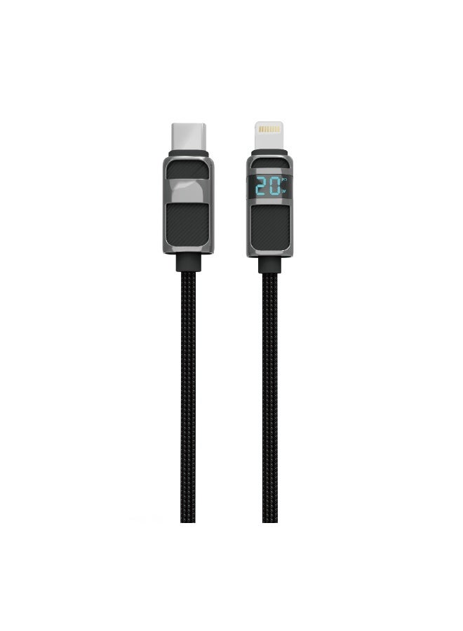 ARKTechno ARK-C2LL2001 Magnetic Absorber Data Cable 1M — 20W Fast Charging USB-C to Lightning Cable with LED Light, 480Mbps High-Speed Transfer, 10,000+ Bend Lifespan, Safe & Durable Charge & Sync Cord - Image 1