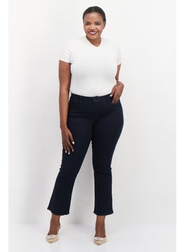 NYDJ Women Petite Bootcut Plain Denim Jeans, Blue  - Image 4