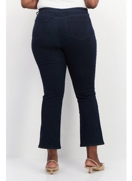 NYDJ Women Petite Bootcut Plain Denim Jeans, Blue  - Image 3
