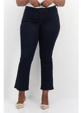 NYDJ Women Petite Bootcut Plain Denim Jeans, Blue  - Image 1