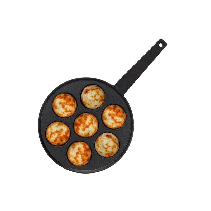 Greenchef pre Seasoned Cast Iron Paniyarakal 7 Pits - Zesto - Image 1