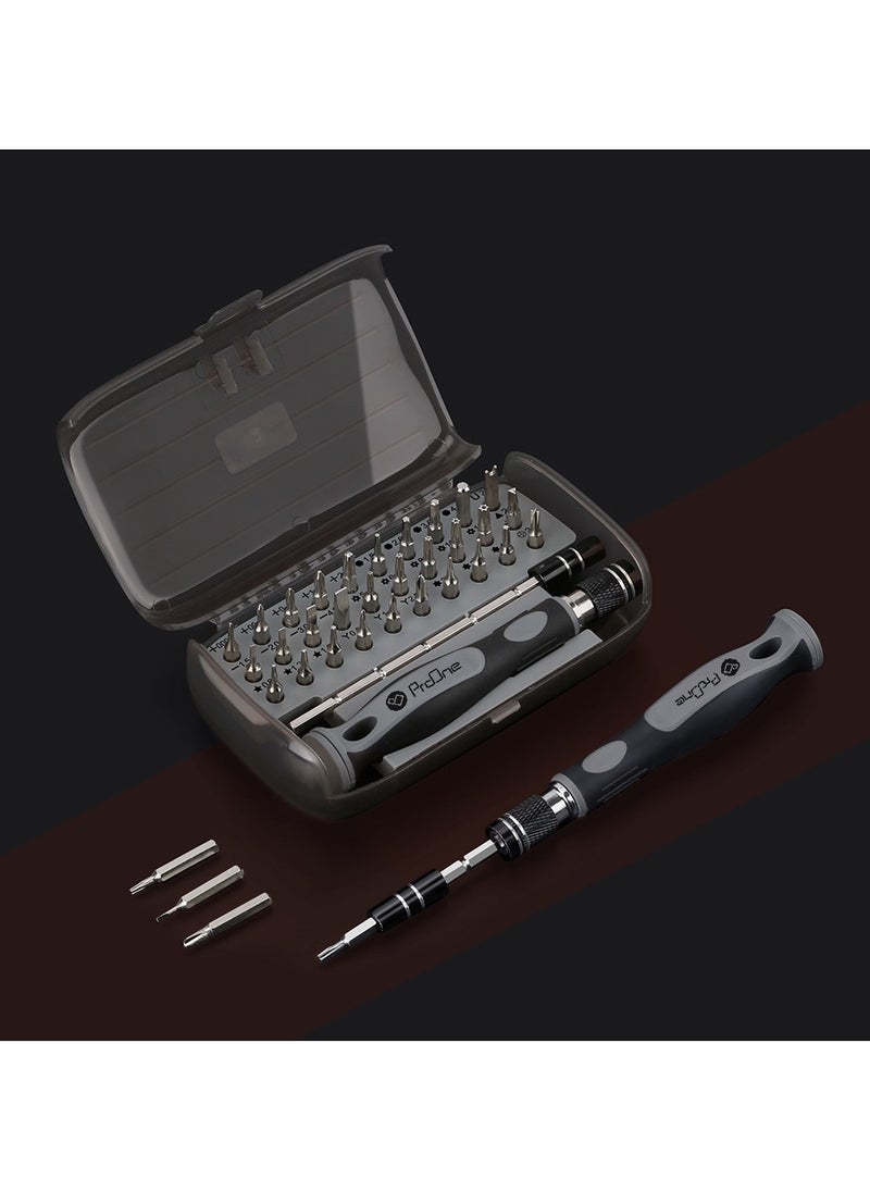ProOne ProOne Screwdriver Set, 32 in 1 Mini Screwdriver, Magnetic Driver Bits Set, Set, S2 Alloy Steel Pocket Manual Screwdriver Tool Set, Repair Tool Kit - Aluminum Shell  - Image 2