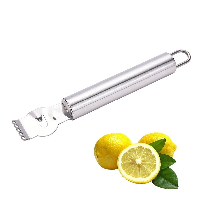 Lxnoap Lemon Zester GraterStainless Steel Orange Citru Kitchen Peeler Tool with Channel Knife