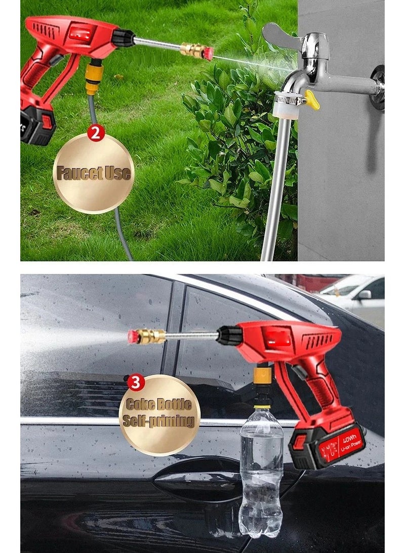 AROAQ Electric Car Washing Machine Household Rechargeable High Pressure Car Washing Spray Gun Wireless Portable Powerful Cleaning Machine - Image 5