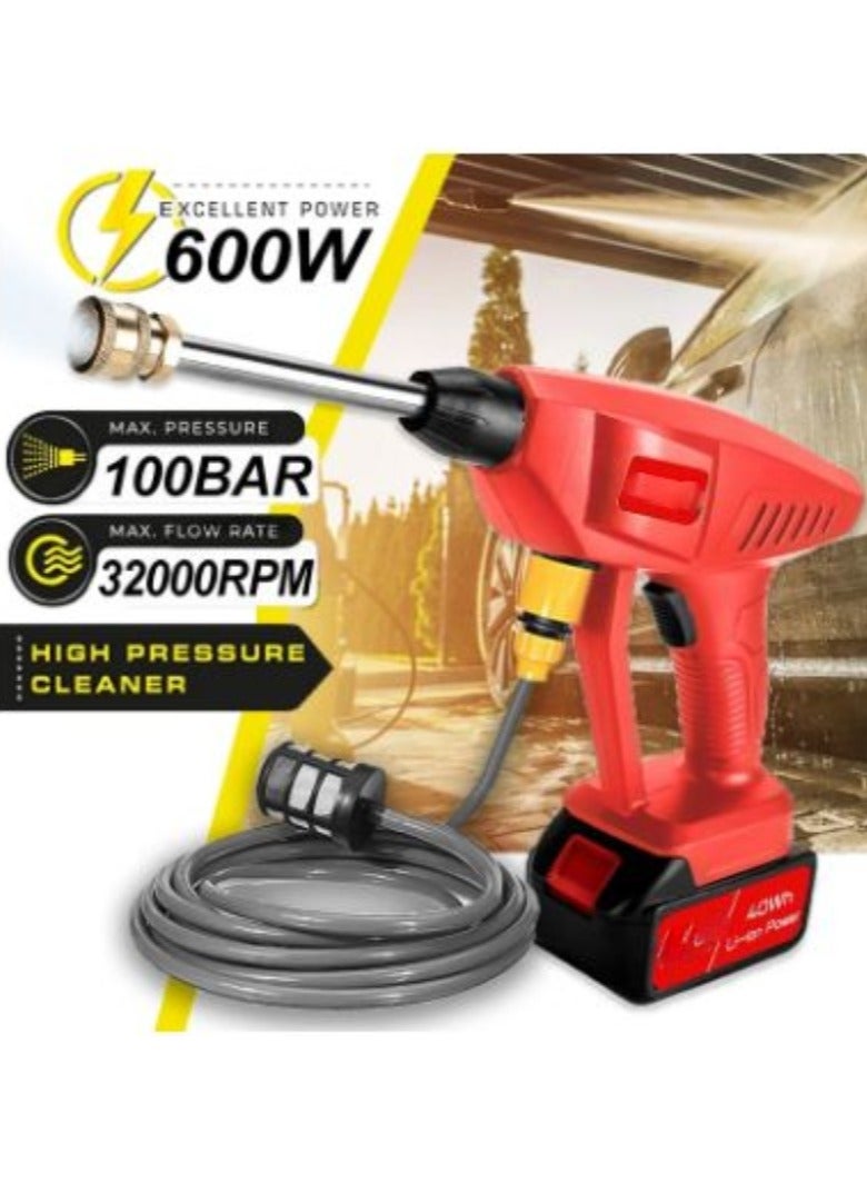 AROAQ Electric Car Washing Machine Household Rechargeable High Pressure Car Washing Spray Gun Wireless Portable Powerful Cleaning Machine - Image 2