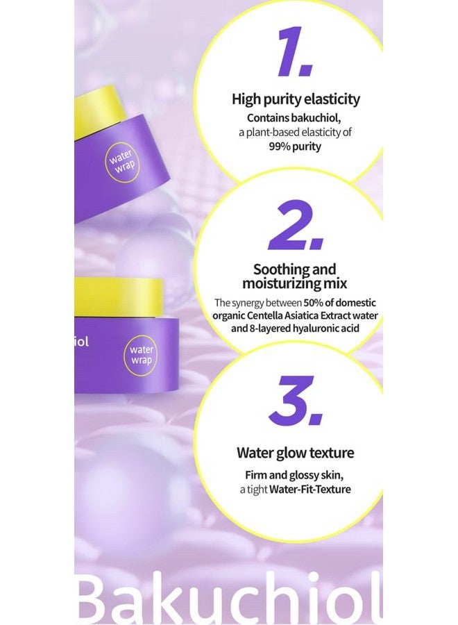 تشارمزون كريم CHARMZONE Bakuchiol WaterWrap Tension - بديل الريتينول الكوري للعناية بالبشرة مع 99% من الباكوتشيول، لتنقية المسام، وحمض الهيالورونيك ثماني الطبقات لشد البشرة، ومكافحة الشيخوخة، والترطيب (50 مل/1.69 أونصة سائلة) - Image 4