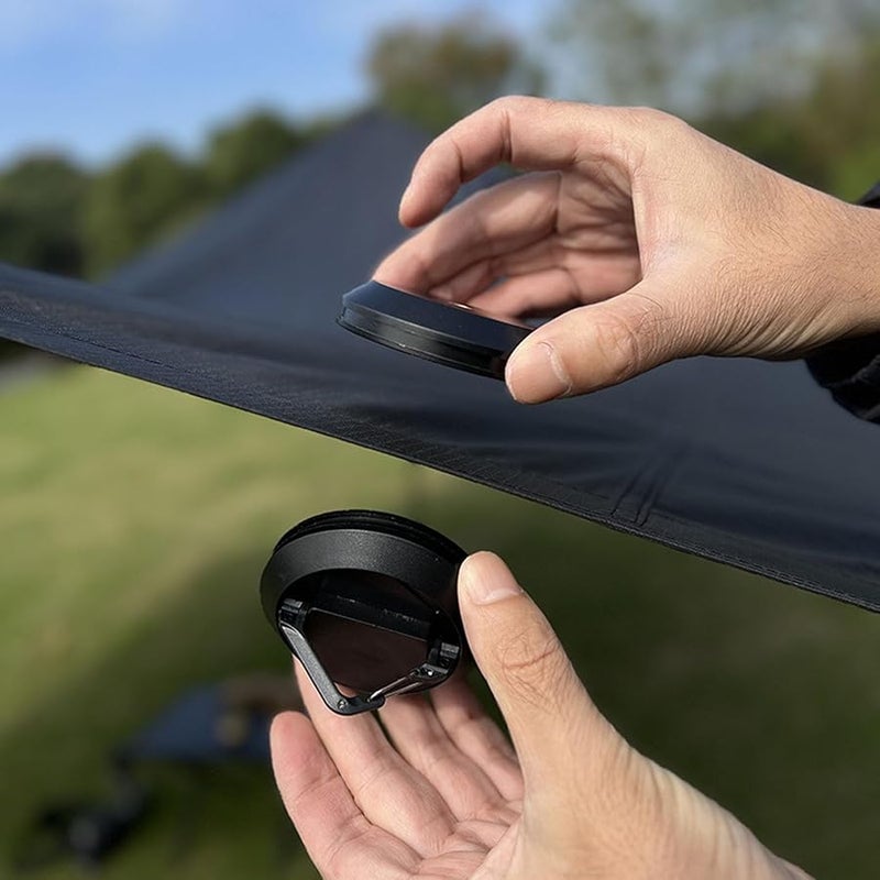 خطافات خيمة مغناطيسية لمعدات التخييم مع حقيبة تخزين باللون الكاكي - Image 4