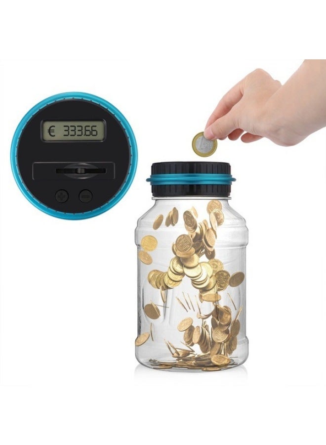 Counting Piggy Bank 1.8L NT RMB US Dollar Piggy Bank Piggy Bank Large Bucket Piggy Bank-Color:Black - Image 4