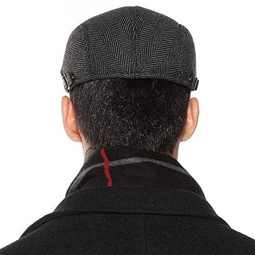 Sumolux Mens Newsboy Cap Winter Beret Hat Cabbie Flat Cap - Image 3