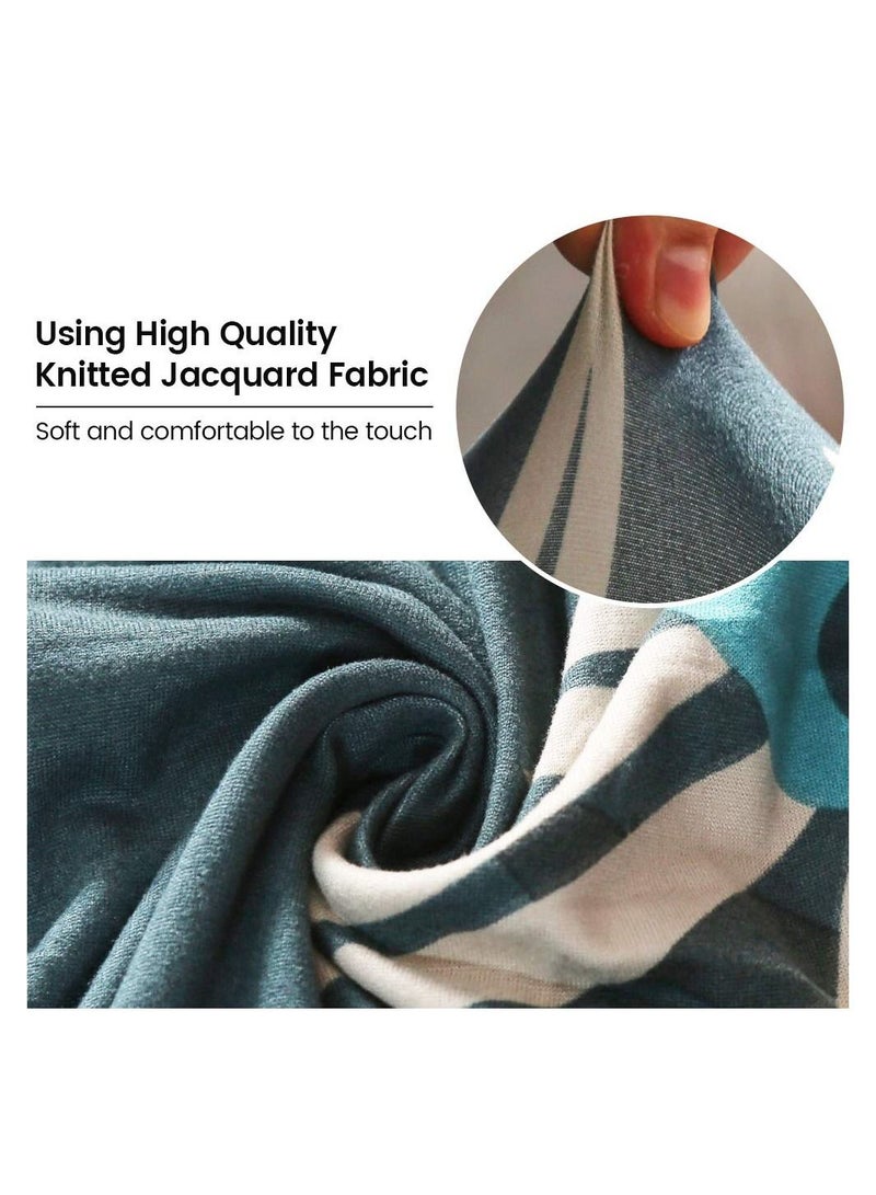 Y&D Stretch Dining Chair Covers, Modern Slipcovers Printed Protectors Removable Seat Covers Kitchen for Hotel Party Wedding Banquet (Floral Print, set of 4) - Image 3