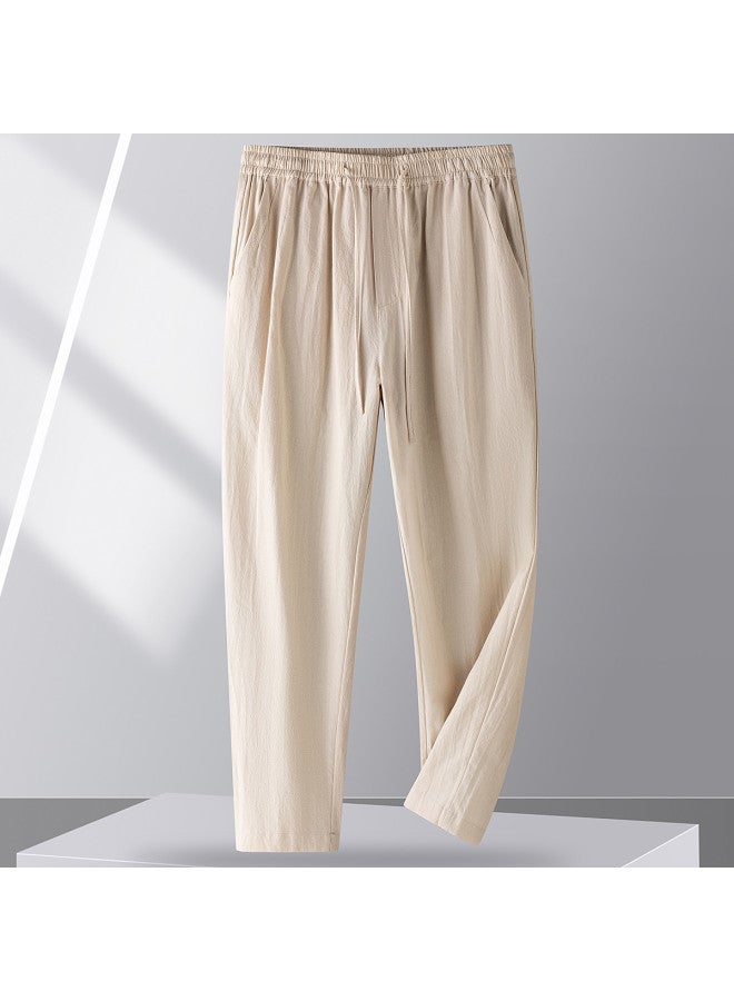 Fapai Men's Casual Pants Solid Color Easy Care Men's Casual Pants Men - Image 3