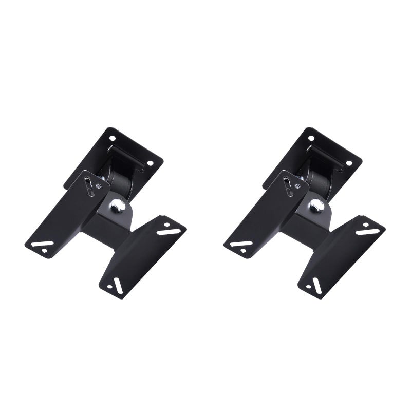 2 Sets Rotation Holder Screen Fixed Support Wall Mount Bracket TV Mount Black - Image 1