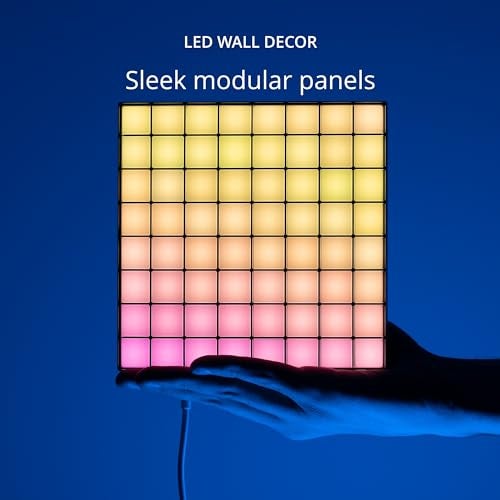 Twinkly Squares Extension Kit, RGB LED Panels Kit, Including 3 Extension Panels and Connection Cables, Compatible with HomeKit, Alexa and Google Home, Gaming Lights and Streaming, 16M+ Colors - Image 2