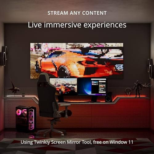Twinkly Squares Extension Kit, RGB LED Panels Kit, Including 3 Extension Panels and Connection Cables, Compatible with HomeKit, Alexa and Google Home, Gaming Lights and Streaming, 16M+ Colors - Image 5