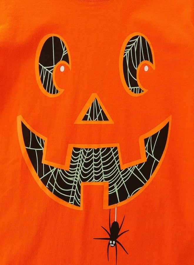warmstraw Toddler Baby Boys Girls Halloween T Shirt Long Sleeve Cotton Cute Tops Tees Shirt Orange 4-5T - Image 5
