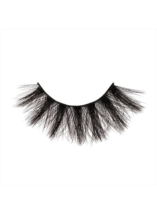 KISS رموش كوتور الصناعية، مجموعة مقلدة من الفرو الأسود غير اللامع، رموش بحجم 3D، لمسة ناعمة وغير لامعة، نمط 'مخمل غير لامع'، 1 زوج من الرموش الصناعية - Image 2