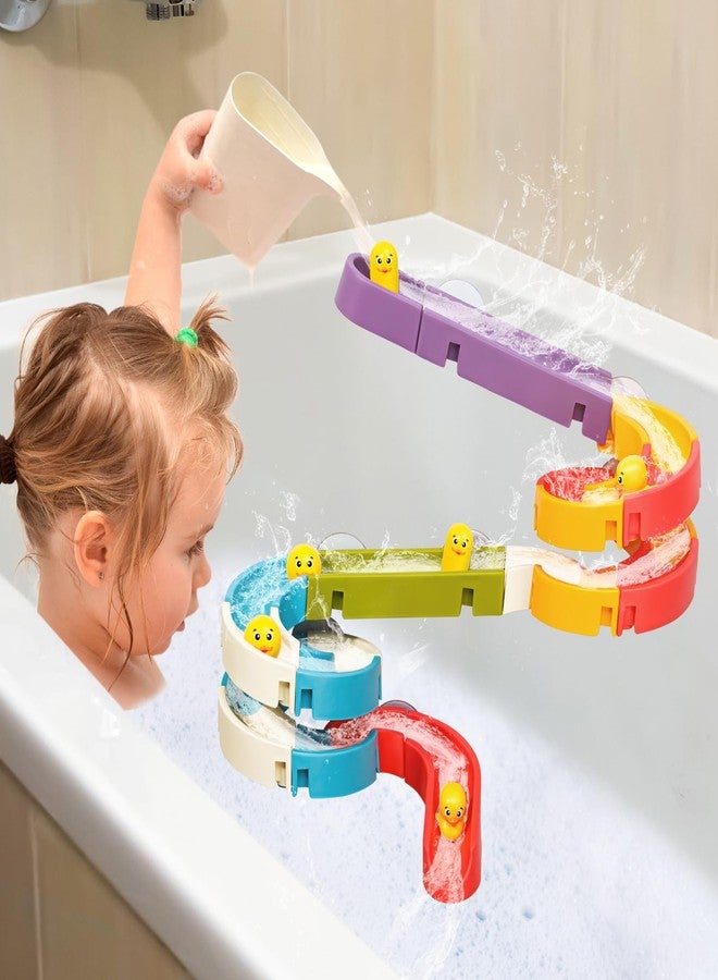 Aprilwolf ألعاب حمام على شكل بطة من Aprilwolf للأطفال من عمر 4 إلى 8 سنوات، مجموعة بناء مسار حائط للأطفال من عمر 3 سنوات فما فوق، مجموعة تركيب ممتعة يمكنك صنعها بنفسك، هدية عيد ميلاد رائعة لوقت الاستحمام للأطفال الصغار من الأولاد والبنات (34 قطعة) - Image 4