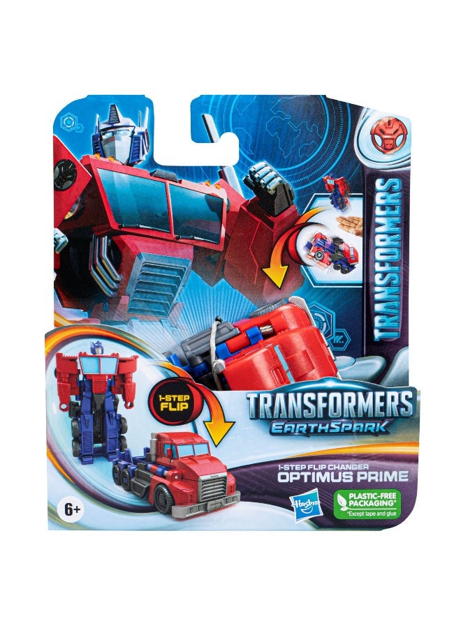 Transformers EarthSpark 1-Step Flip Changer Optimus Prime Action Figure - Image 2