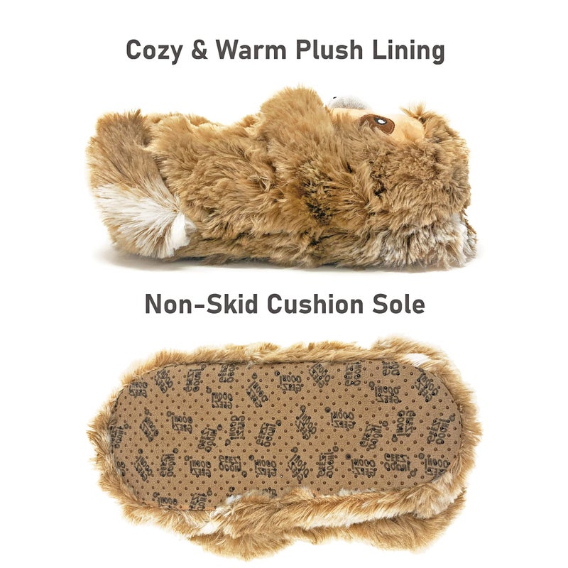 ooohyeah Womenâ€™s Fuzzy Animal Hug Slippers, Cute Funny Cozy Non-Slip House Foam Slippers for Women, Dusty the Sloth, 7-8 - Image 4