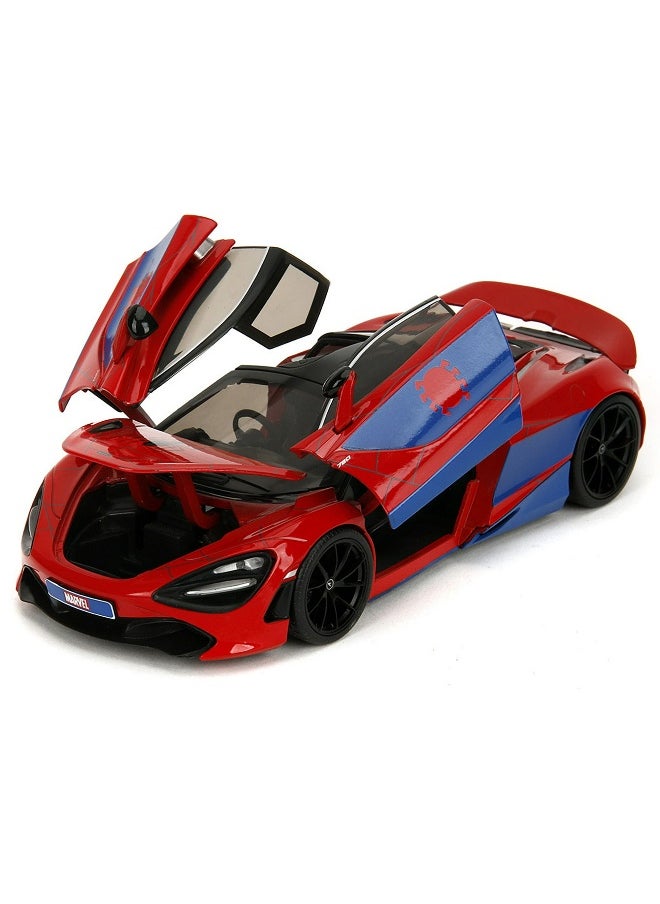 JADA Jada Marvel Spider-Man McLaren 720S Car (1:24) with Die-cast Spider-Man Figure (5 cm)  - Image 3