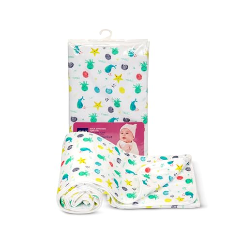 Mee Mee 2-in-1 Super Soft Baby Blanket & Wrapper | Cozy 3 Layer Blanket with Comfortable Muslin & Fleece | with Attractive Bunny Rabbit Print (Assorted) for 0-2 Years (100X120 CM) - Image 1