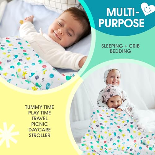 Mee Mee 2-in-1 Super Soft Baby Blanket & Wrapper | Cozy 3 Layer Blanket with Comfortable Muslin & Fleece | with Attractive Bunny Rabbit Print (Assorted) for 0-2 Years (100X120 CM) - Image 5