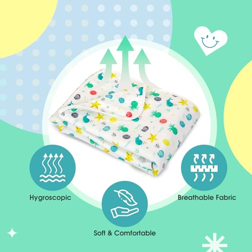 Mee Mee 2-in-1 Super Soft Baby Blanket & Wrapper | Cozy 3 Layer Blanket with Comfortable Muslin & Fleece | with Attractive Bunny Rabbit Print (Assorted) for 0-2 Years (100X120 CM) - Image 4