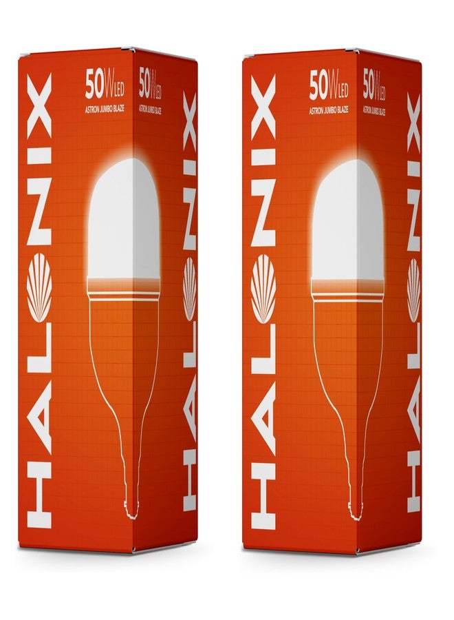 Halonix 50W LED Bulb for Home & Office |Cool Day White (6500K) | B22 Base|180 degree Light coverage |Surge Protection | Energy Efficient | Pack of 2
