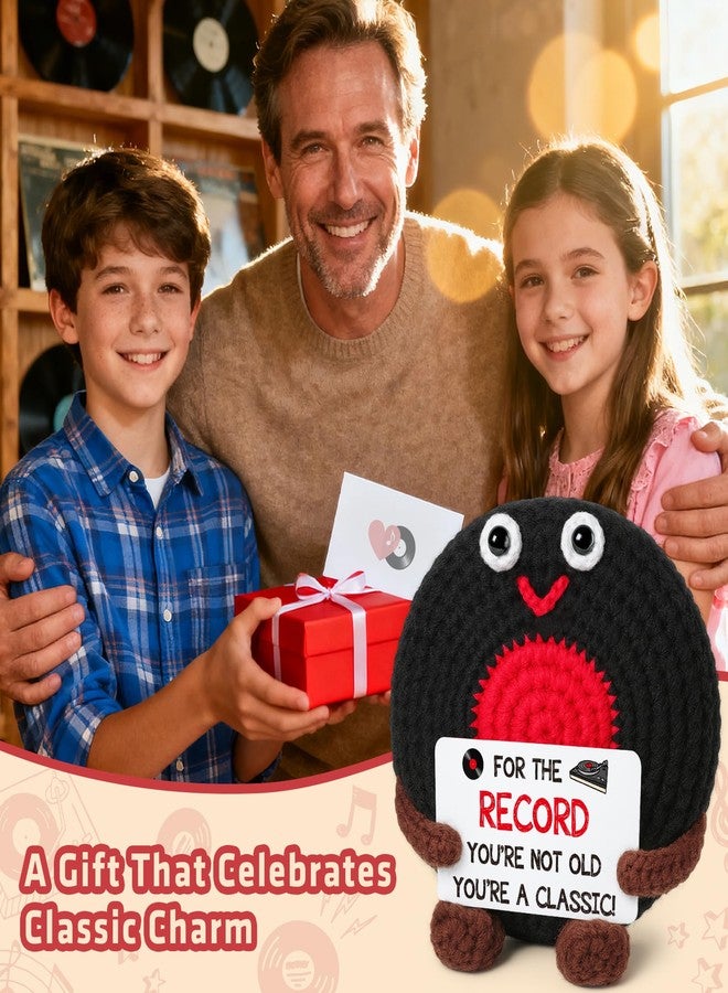 BVXFR Vinyl Record Fathers Day Birthday Gifts for Men Boyfriend Music Lover Gifts for Him Teens Boy, Father's Day Anniversary Man Gift for Him Coworker Boss Appreciation Gift Handmade Crochet Vinyl Record - Image 4