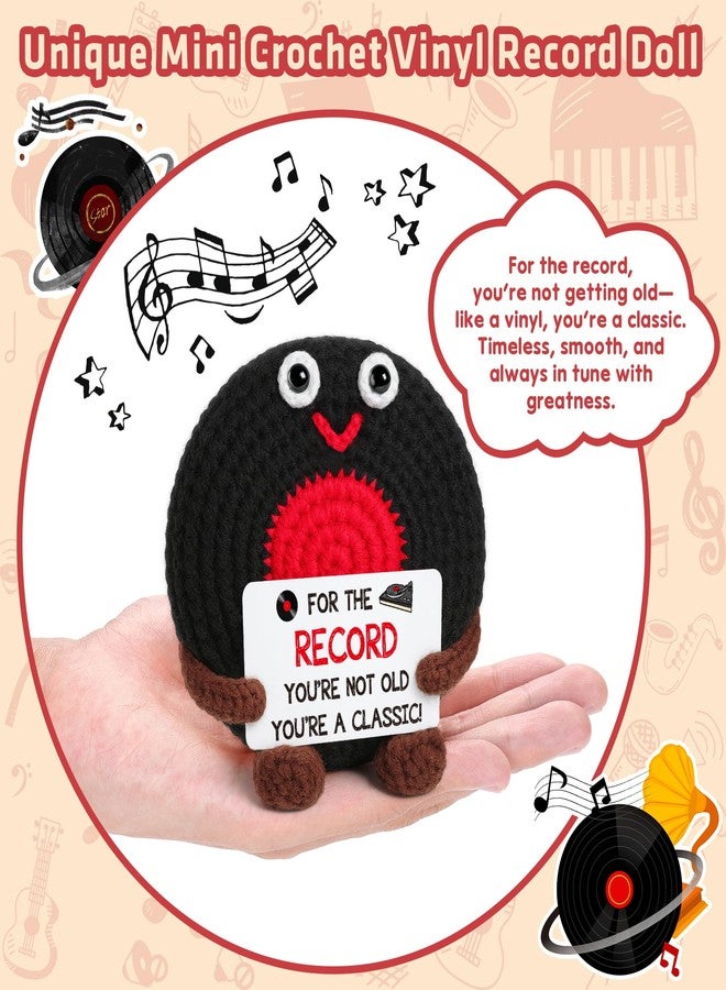 BVXFR Vinyl Record Fathers Day Birthday Gifts for Men Boyfriend Music Lover Gifts for Him Teens Boy, Father's Day Anniversary Man Gift for Him Coworker Boss Appreciation Gift Handmade Crochet Vinyl Record - Image 2
