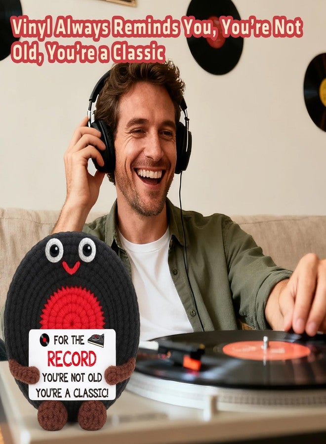 BVXFR Vinyl Record Fathers Day Birthday Gifts for Men Boyfriend Music Lover Gifts for Him Teens Boy, Father's Day Anniversary Man Gift for Him Coworker Boss Appreciation Gift Handmade Crochet Vinyl Record - Image 5