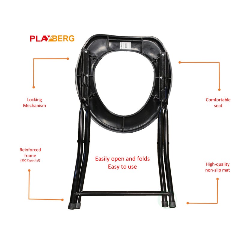 PLAYBERG Folding Portable Toilet Seat for Camping and Hiking - Image 4