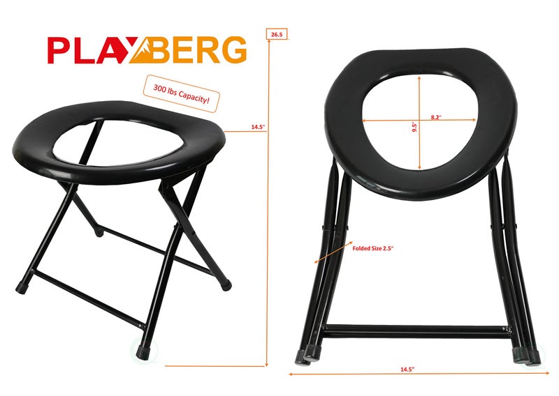 PLAYBERG Folding Portable Toilet Seat for Camping and Hiking - Image 5