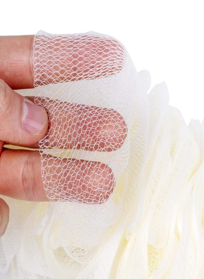 Arswin Back Scrubber for Shower,Loofah Long Handle Bath Body Brush,Soft Nylon Mesh Sponge for Shower,Loofah On a Stick for Men Women,Exfoliating Scrub Cleaning Luffa for Elderly(2-Pack, White) - Image 3