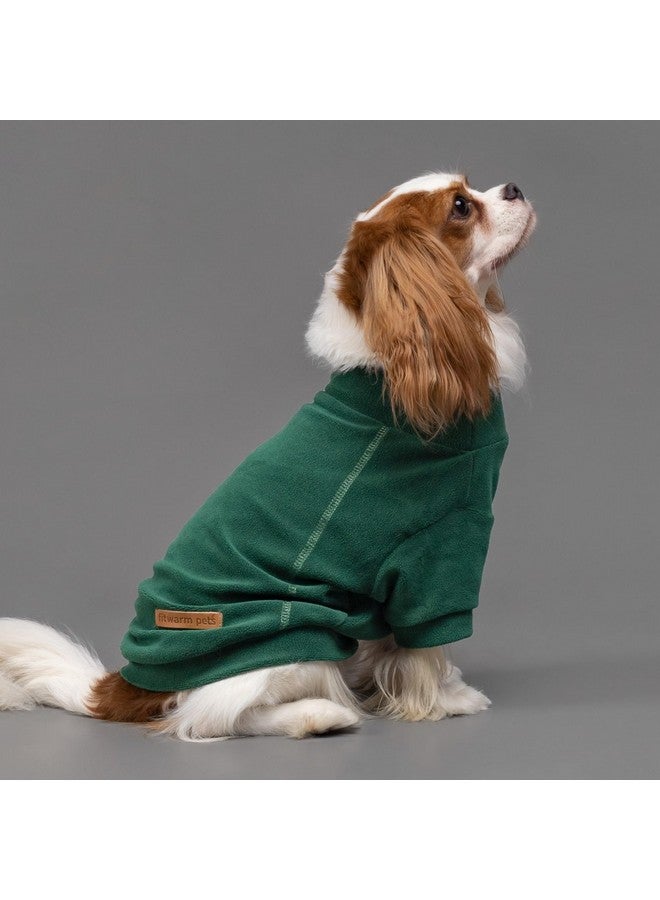 Fitwarm 3 Pack Fleece Sweater - Turtleneck Dog Sweatshirt, Cat Apparel, Dark Green, Teal Green, Olive Green, Large - Image 3