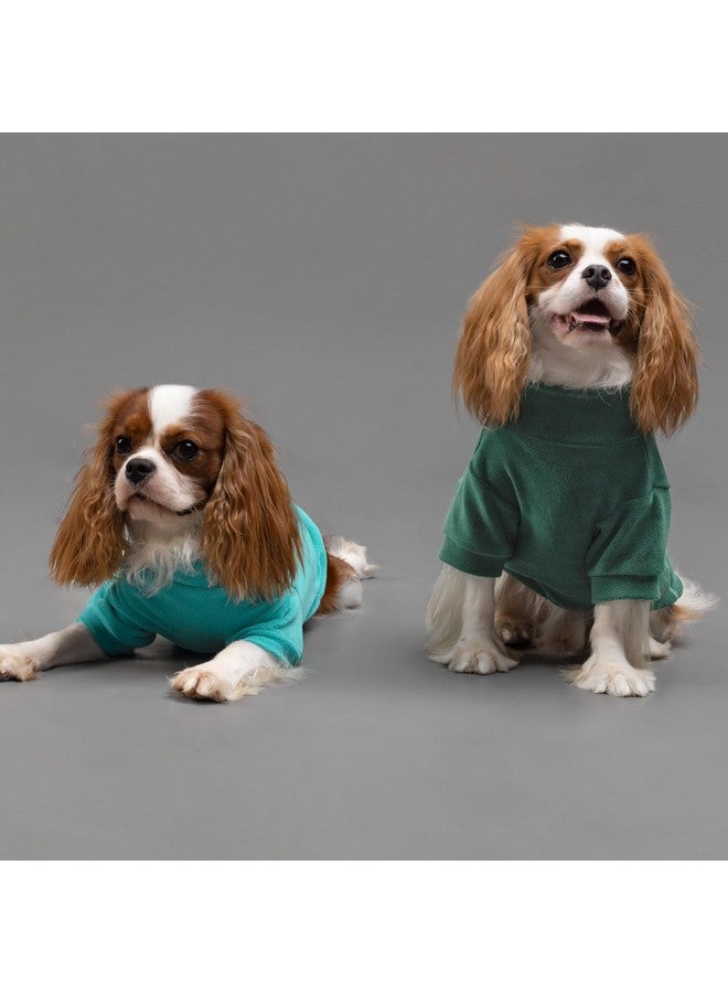 Fitwarm 3 Pack Fleece Sweater - Turtleneck Dog Sweatshirt, Cat Apparel, Dark Green, Teal Green, Olive Green, Large - Image 4