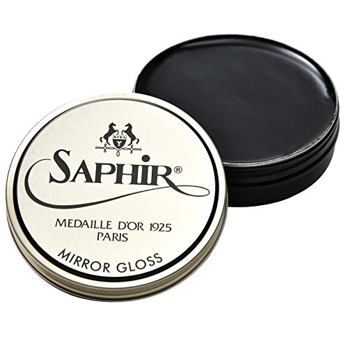 SAPHIR Medaille d’Or Mirror Gloss - Natural Wax Polish for Leather Shoes & Boots - Black - Image 3