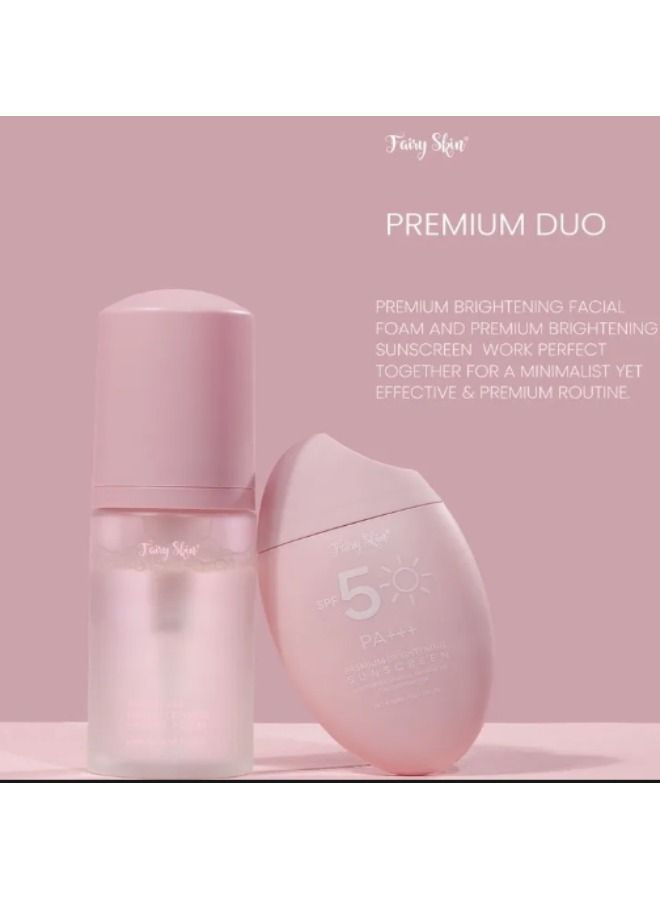 Fairy Skin The Premium Duo - Premium Brightening Facial Foam  and Sunscreen 150 grams - Image 2