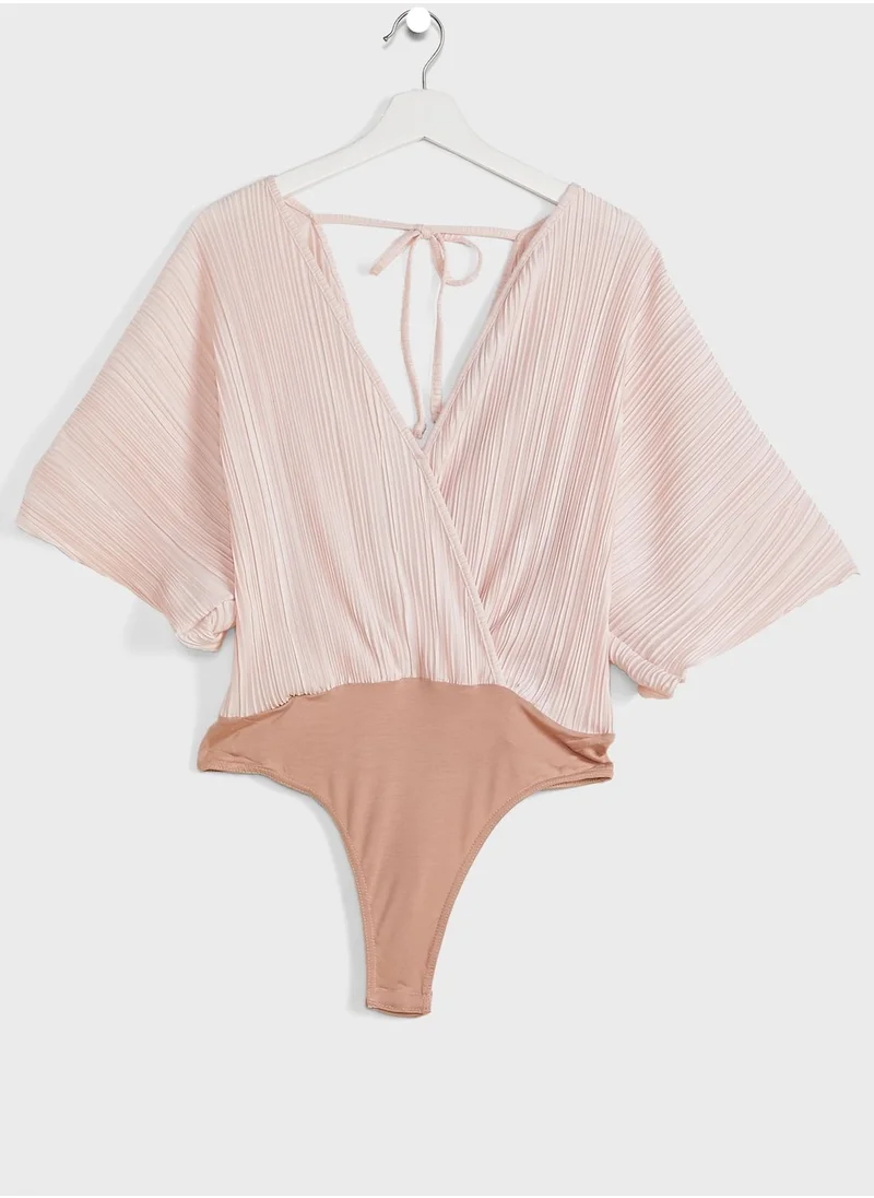 boohoo Open Back Wrap Body